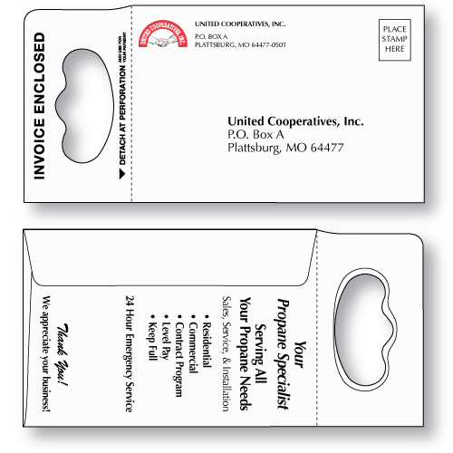 Door Hanger with Pocket for Receipts, Invoices