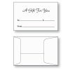 Gift card envelope style E printed with A Gift for You in black ink