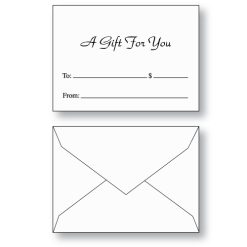 Stock Printed Gift Card Envelopes
