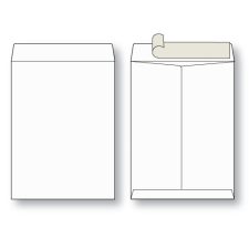 paper flat white kraft open end peel n seal envelope