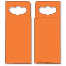doorknob hanger envelope in bright orange unprinted