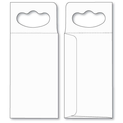 doorknob hanger envelope in white unprinted