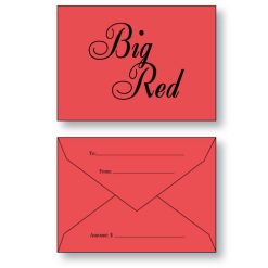 Gift Card Envelope Style B in Red Paper