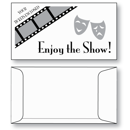 ticket envelope style b available plain or printed from stock as shown