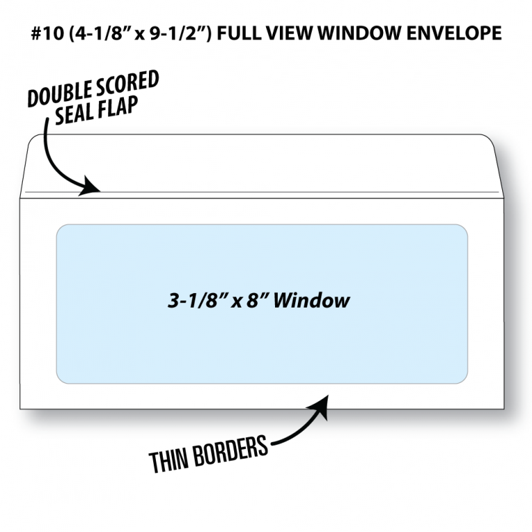 Full View Window Envelopes Largest Sizes Sheppard Envelope