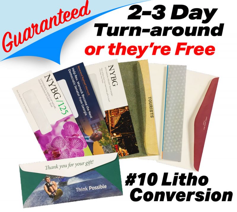New Guaranteed #10 litho conversion 2-3 Day Service!