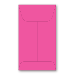 Five-and-a-half coin envelope made from 24# Brite Hue Baby Pink stock