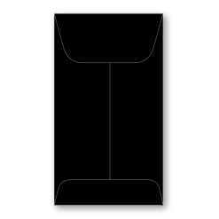 Five-and-a-half coin envelope made from 24# black stock