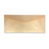 Number 14 commercial envelope, 5" x 11-1/2" open side diagonal seam, made of Star Dream Metallic Gold stock.
