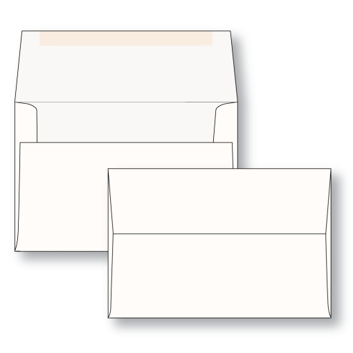 6-1/2" x 9-3/4" booklet envelope with 3" seal flap made of 70# Classic Linen stock