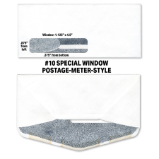#10 special window envelope postage meter style with inside security tint