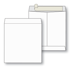 jumbo flat white kraft open end envelope with peel and seal
