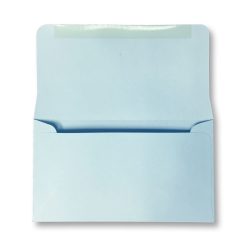 #6-3/4 Remittance Envelope in 24 sub blue wove stock flaps extended.