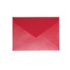 Gift card envelope Style B, Baronial Style, 2-5/8 inches by 3-5/8 inches, in Star Dream Jupiter Red paper, shown here with flap folded