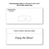 Ticket Envelope Style L1 (#10-size, 4.125" x 9.5") shown with sample copy