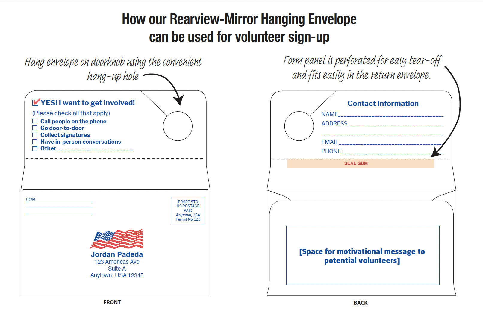 Rearview Mirror Hanging Envelope -- consecutively numbered - Image 6