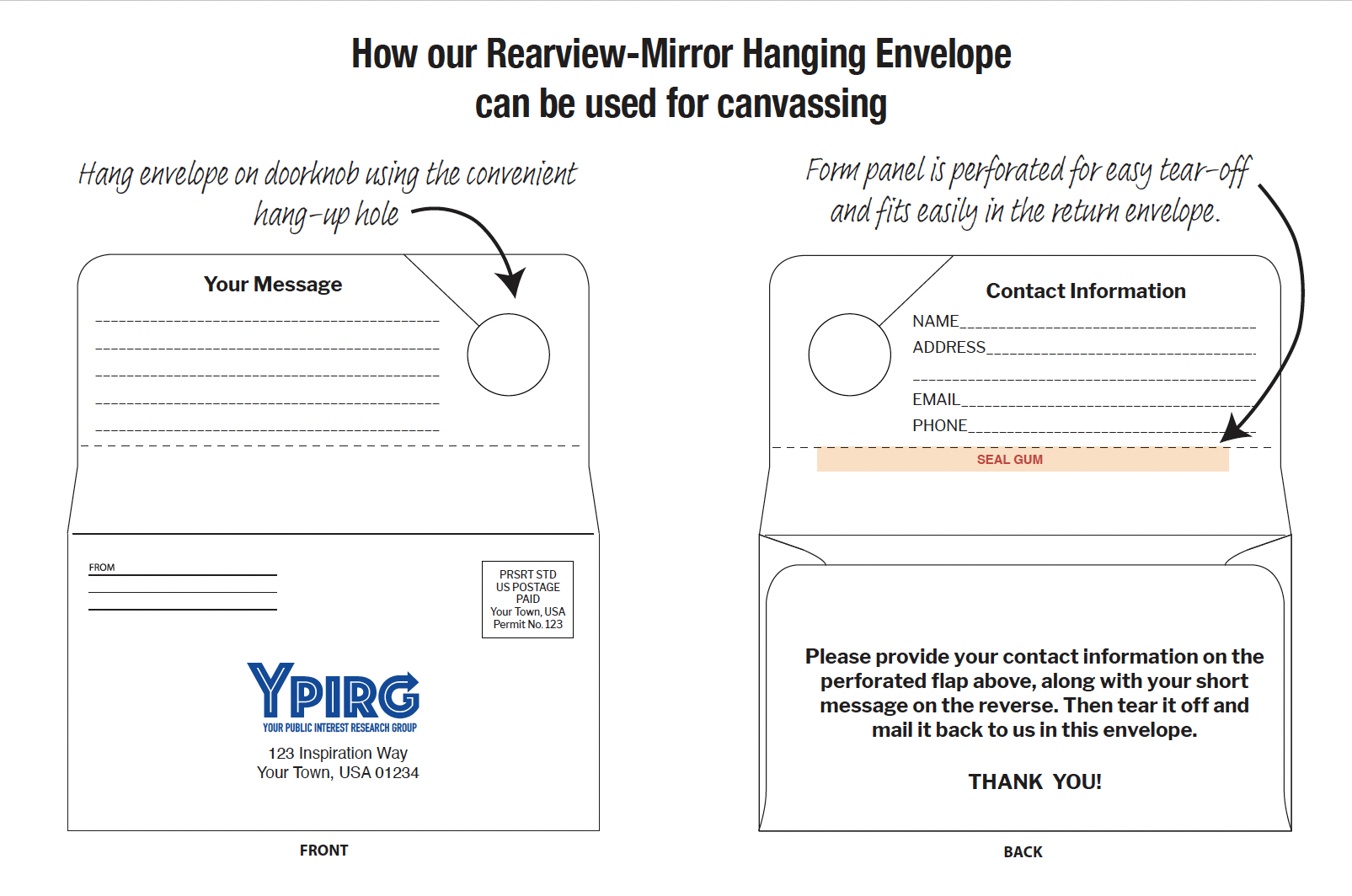 Rearview Mirror Hanging Envelope -- consecutively numbered - Image 5